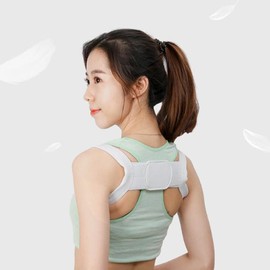 말린 어깨피기 등펴기 기구 펴주는 어깨펴는 피는밴드 [화이트 L] Shoulder Stretching Device for Dried Shoulder Relief - Shoulder Stretching Band [White L]