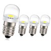 Ruiandsion 4pcs E10 LED Bulb 3V 0.15W 5050 1SMD White
