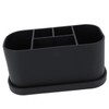 Silicone Toothbrush Toothpaste Holder Multipurpose 5 Slots Drainage Holes Bathroom