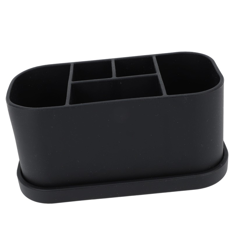 Silicone Toothbrush Toothpaste Holder Multipurpose 5 Slots Drainage Holes Bathroom