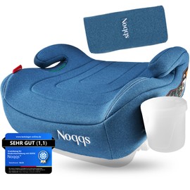 Noqqs® Replacement Booster Seat Cover with Belt Pads, Washable at 30°C, Blue
