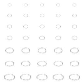 UNICRAFTALE Aproximadamente 700 anillos ovalados de 3 a 10 mm, 7 tamaños, calibre 18 a 24, anillos de conector cerrados, pero sin soldadura, conectores de acero inoxidable, para hacer joyas, color de