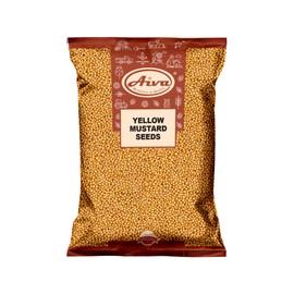 Aiva Yellow Mustard Seeds (5 LB) Bulk – Pungent & Aromatic, Whole Spice for Cooking, Pickling, and Seasoning, Gourmet Indian Spice.