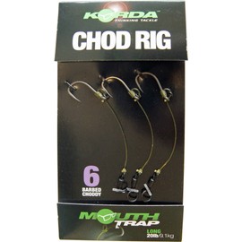 KORDA CHOD RIGS LONG BARBED SIZE 6 - KCR021