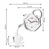FLEXISTYLE Modern kitchen wall clock JUG & CUP white
