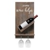 Elegant Designs HG1016-RWD Lucca Quote Saying “Life Happens Wine Helps”