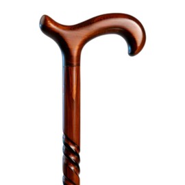 Wood Walking Canes - Triple Twist Derby - 36" Long - Premium Wood