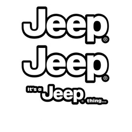 Chroma 009991 Jeep It's a Jeep Thing Stick Onz Decal, White