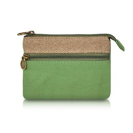 Energather Change Purse, Cotton Coin Pouch Small Pouches for Purse, Portable Coin Purse Wallet with Zipper Versatile Money Pouch for Receipt, Change, Card (green)