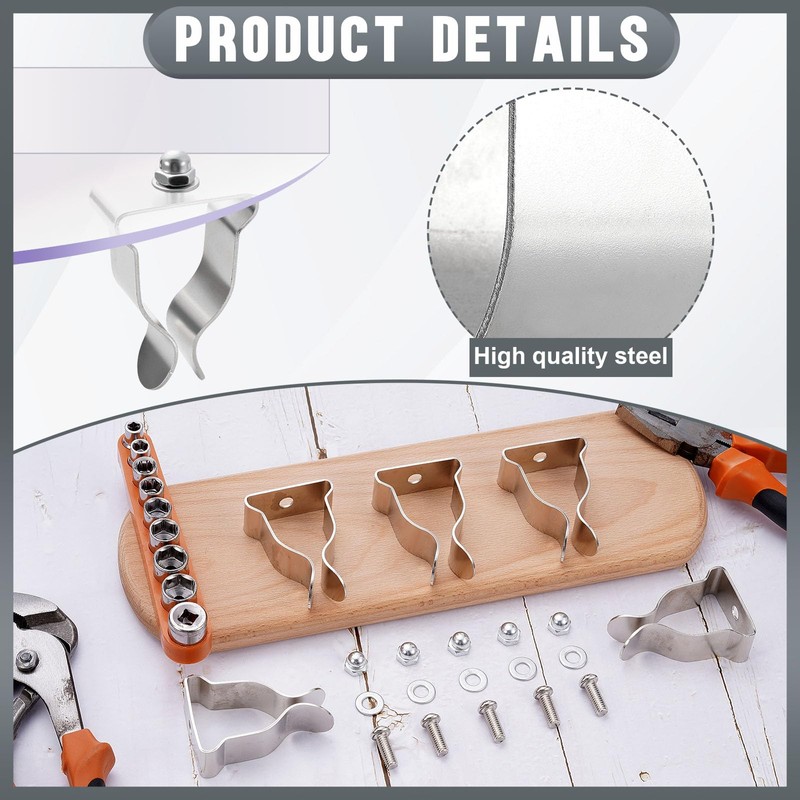 Tandefio 5 Sets Window Well Cover Clips Outside 2.36'' x