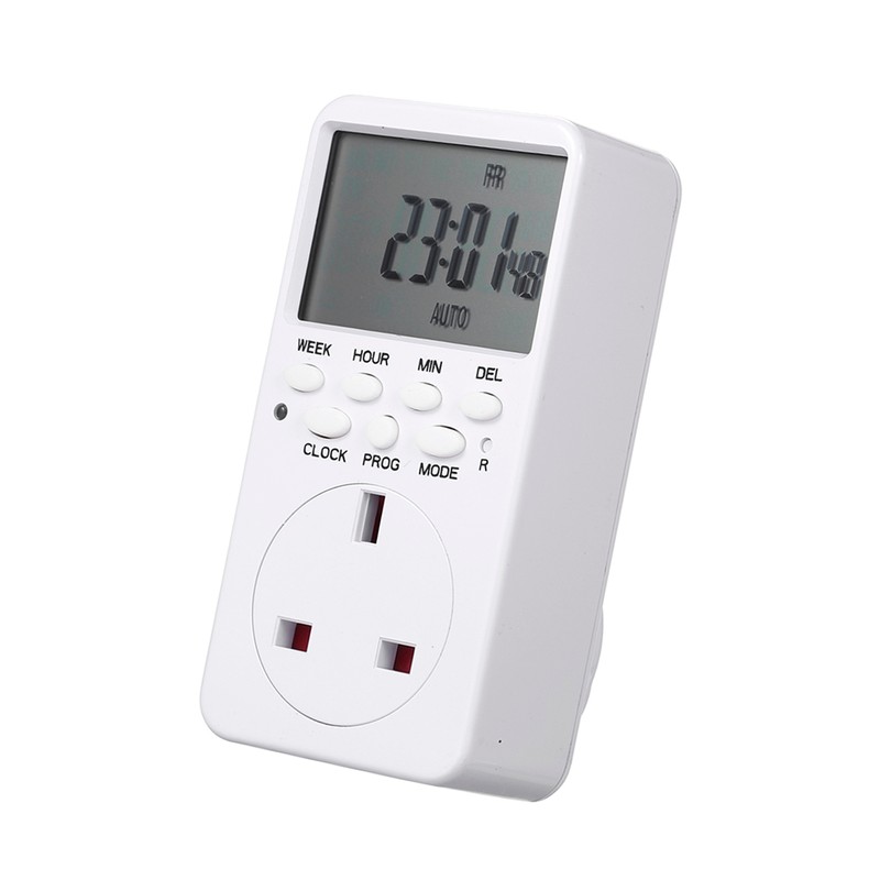 Digital Timer Switch Socket LCD Display Plug-in Programmable Time Switch
