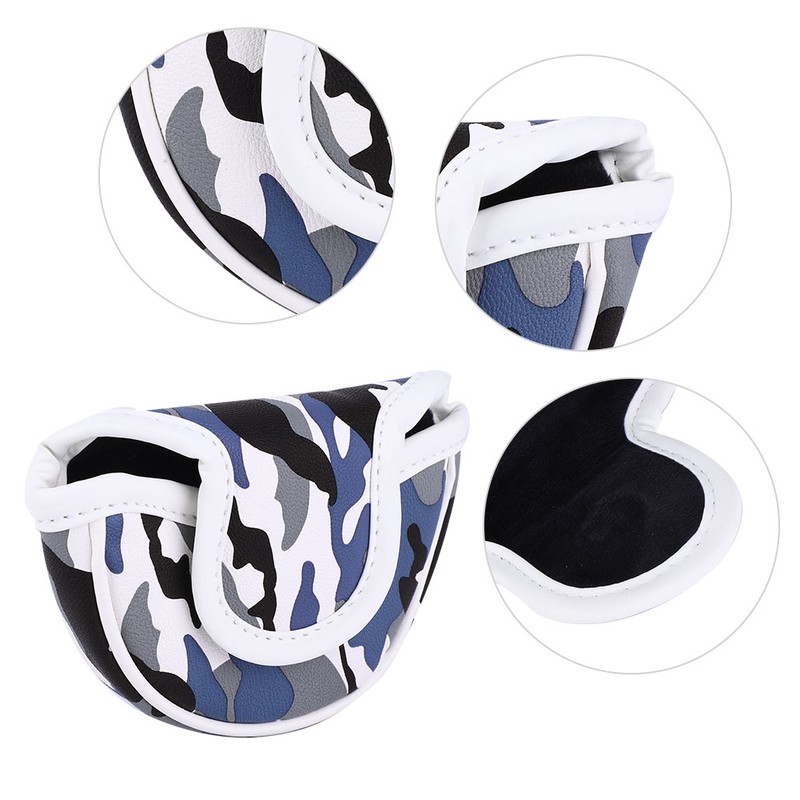 PU Leather Camouflage Semicircular Waterproof Magnetic Buckle Golf Putter Head