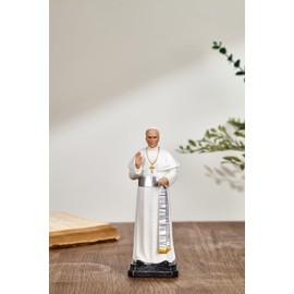 YUYAN Pope Leo XIV Statue 6.3 Inch, Catholic Pope Figurine, Blessing Religious Home Alter Decor, Catholic Gift for Catholics Clergy Collectors, Confirmation First Communion, Resin, Christmas