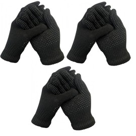 OnlyBee 3 Pairs of Adults Full Finger Gripper Gloves