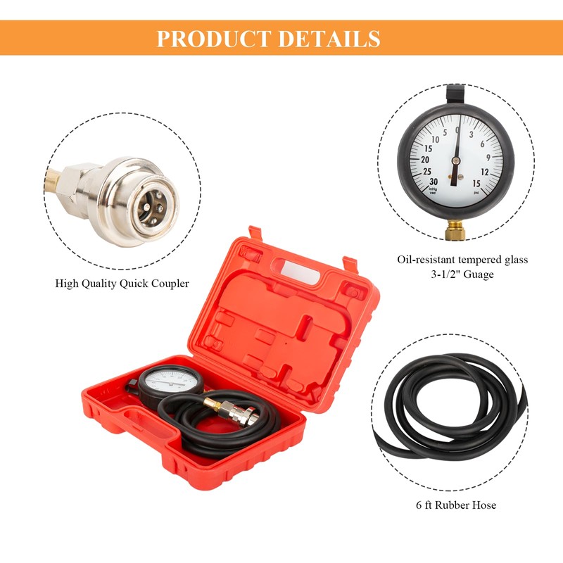 sliyxtwio TU-32-6 Fuel Pressure Tester Kit, Fuel Pressure Tester Compatible