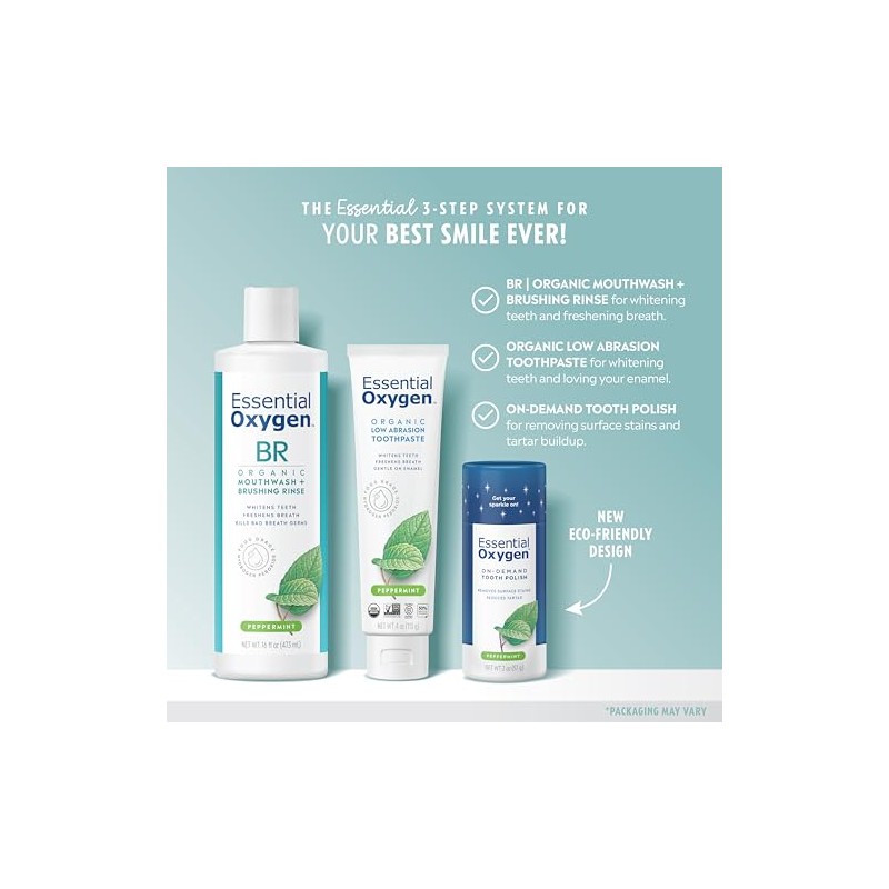 Essential Oxygen Pristine Protocol 3-Step System (Rinse, Brush and Polish)