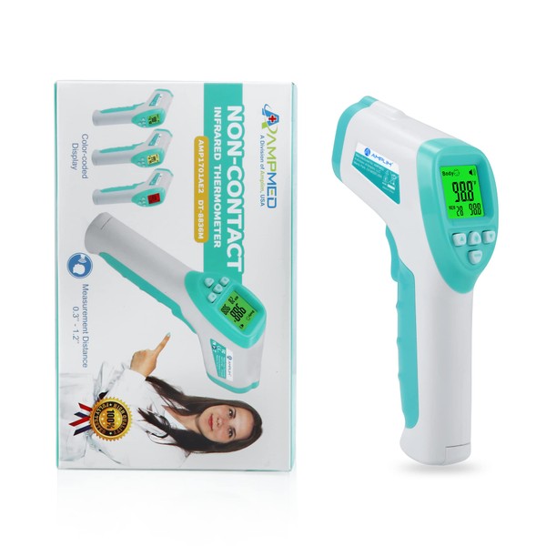 Amplim No Touch Forehead Thermometer | Non-Contact Baby Thermometer for Kids Adults Infants Toddlers | Touchless Temporal Thermometer FSA HSA