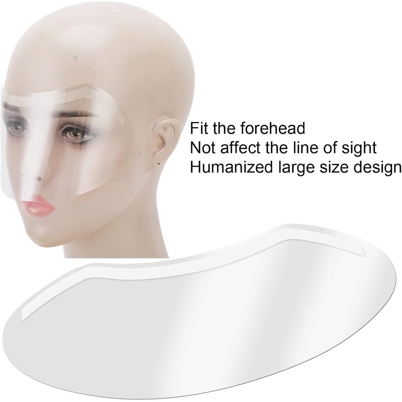 Protector de Ojos Desechable de Plástico, 50Pcs Viseras Faciales Desechables,