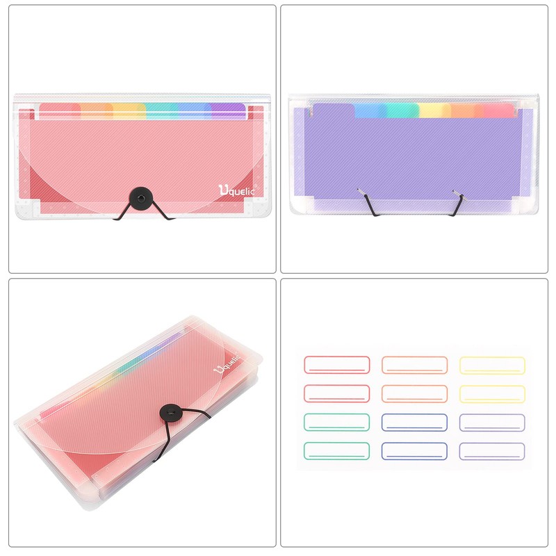 Uquelic 13 Pockets File Folder - Expanding File Folder for
