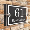 Badgemaster Layered Glass Effect Modern Anthracite Acrylic House Number Sign