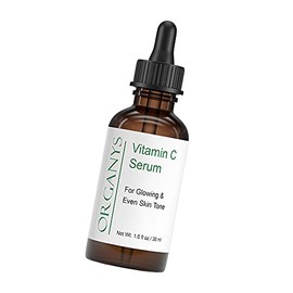Kiss Uneven Skin Tone Goodbye! Organys 20% Vitamin C Serum w/Hyaluronic & Ferulic Acid For Bright Glowing Skin. Targets Face Eye Wrinkles Dark Sun Age