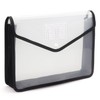 Plastic Expanding File Folder, Transparent envelopes with Snap Closure, No