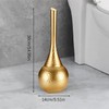Kobizpanda Silver Toilet Brush and Holder Set, Brushed Nickel Modern