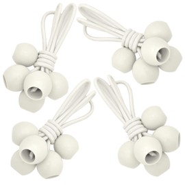 LUCIAMO Tensioning Elastic Bands with Ball Pack of 20 100 mm for Gazebo, Tent, Awning, Tarpaulin, Balcony Privacy Screen, Banner, Rubber Tensioner, Expander Loops, Tarpaulin Tensioner, Tent Rubber