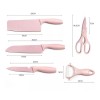 K&H Set Cuchillos Jaspeado Acero Inoxidable Profesionales 6pz