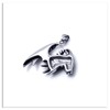 Xusamss Punk Titanium Steel Wing Dragon Pendant Necklace with 24inches