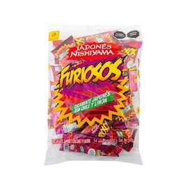 Cacahuates Furiosos Nishiyama - Cacahuates Mexicanos picantes con Limon y Chile - Bolsa con 14 piezas 42gr