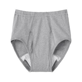 Gunze HWC131 Incontinence Briefs (Front Opening) Gray Heathered Size M Size HWC131