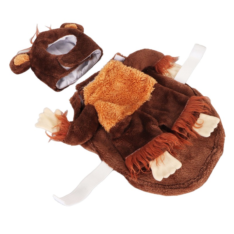Pet Holiday Costume Funny Monkey Cosplay Dog Clothes Soft Breathable