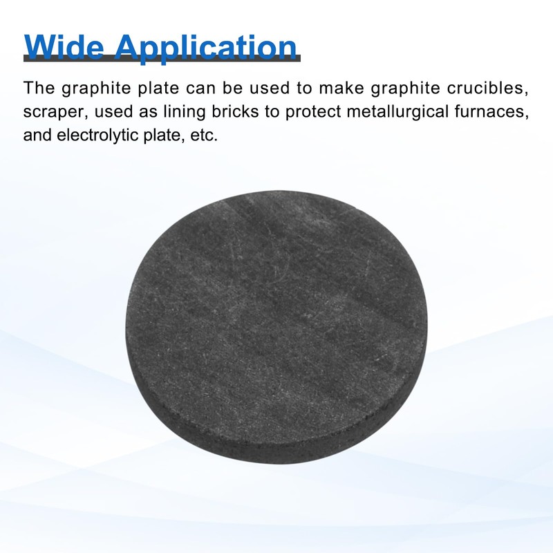sourcing map Round Graphite Block Disk Ingot High Purity Graphite