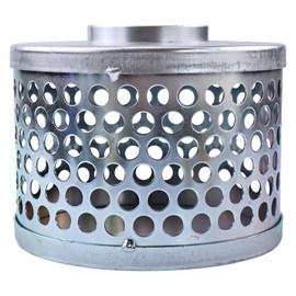 NETYANPI 2 Inch NPT Thread Round Hole Suction Strainer Filter STR-RH200 Carbon Steel Plated Water Pump Inlet Strainer Used for Remove Debris Trash Dust Entering