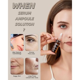 Anti Aging Serum with Hyaluronic Acid for Face Serum Ampoules Hydration Moisture 0.35 oz 4 Vials