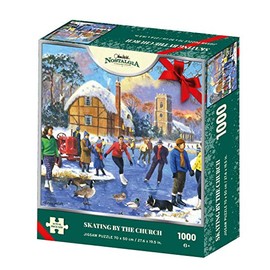 Kevin Walsh K34003 Christmas Collection Skating by The Church 1000 Piece Jigsaw Puzzle
