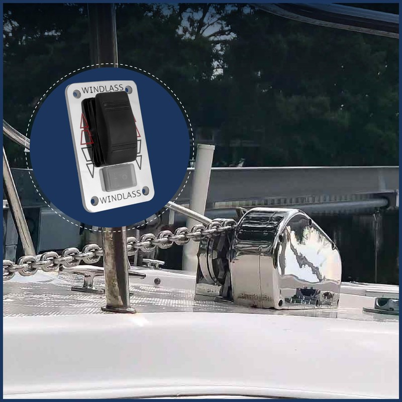 Five Oceans Boat Anchor Windlass Up/Down Rocker Switch Panel, Windlass
