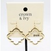 Crown & Ivy Gold Ornate Drop Earrings nwt #E1345