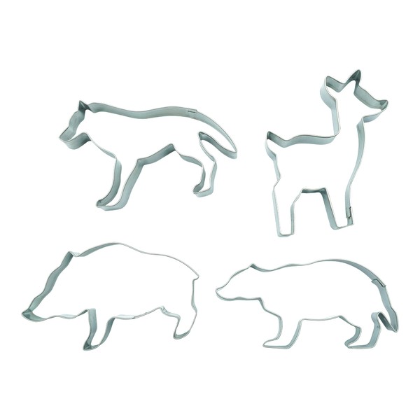 BekkiB 880751-Set of 4 Forest Cookie Cutters - Cookie Cutter