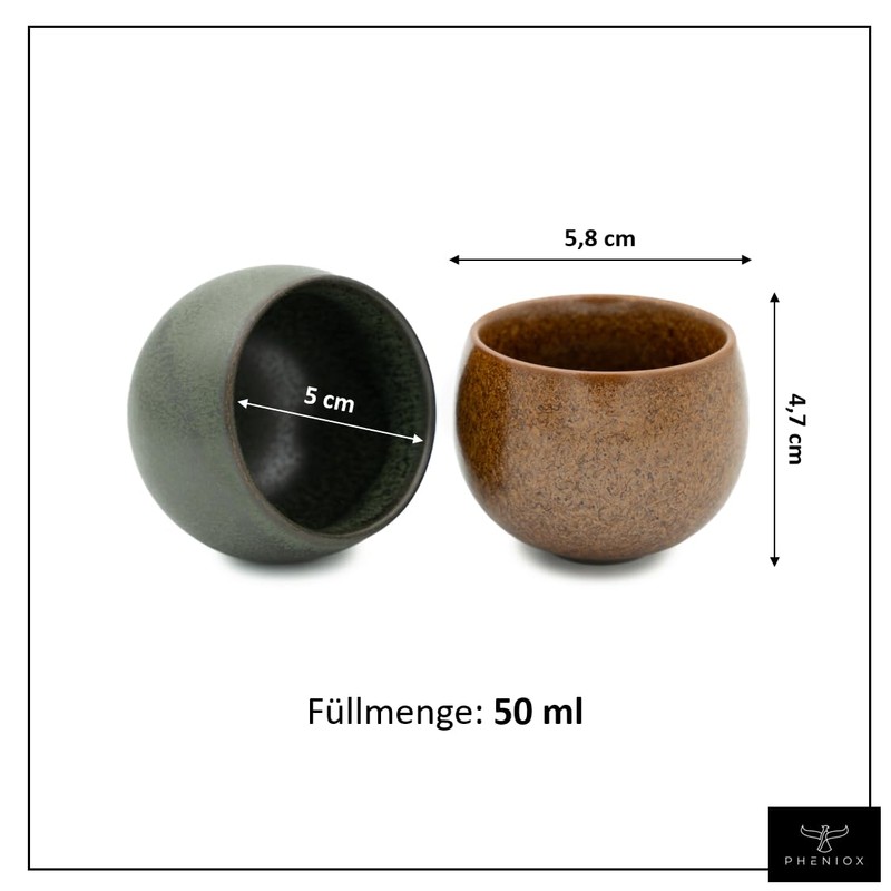 Pheniox Espresso Cups Set Timeout Mini | 5 x 50