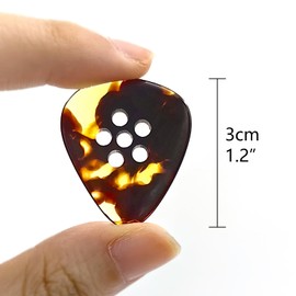 Musiin Premium Hand-Made Jazz Style Fat Tone Pick for Electric Guitar Bass Acoustic Jazz Blues Guitar (Tortie)