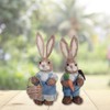 Simulation Straw Rabbit Bunny Easter Decorations Cute Holiday Decor Supplies