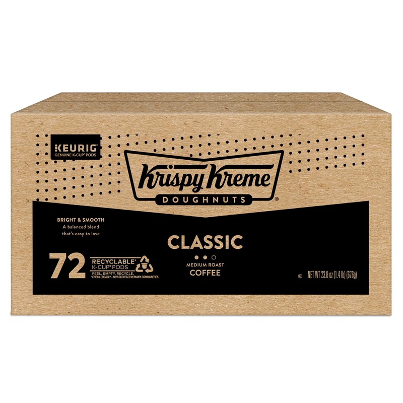 Krispy Kreme Classic, Single-Serve Keurig K-Cup Pods, Medium Roast Coffee,