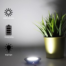 Hoysum 12 Pack 12volt Recessed Lights for RV Interior 2.6 inch Black Finish Low Profile LED Under Cabinet Downlights 3w Camper Van Trailers Boat