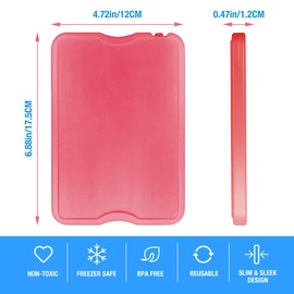 hometimestore Dünn Kühlakkus für Kühltasche Lunchboxen BPA-frei Kühlpakete Wiederverwendbar & Platzsparend für Camping, Angeln, Roadtrip und Strand, 4 Stück Leere Kühlakkus