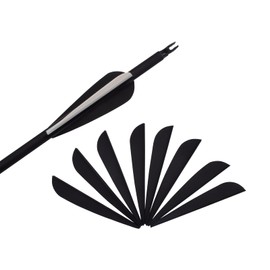 NIKA ARCHERY Arrow Feathers 3 Inch Plastic Rubber Arrow Feathers for Hunting Bow Arrows DIY Arrow Carbon Arrows - Pack of 50