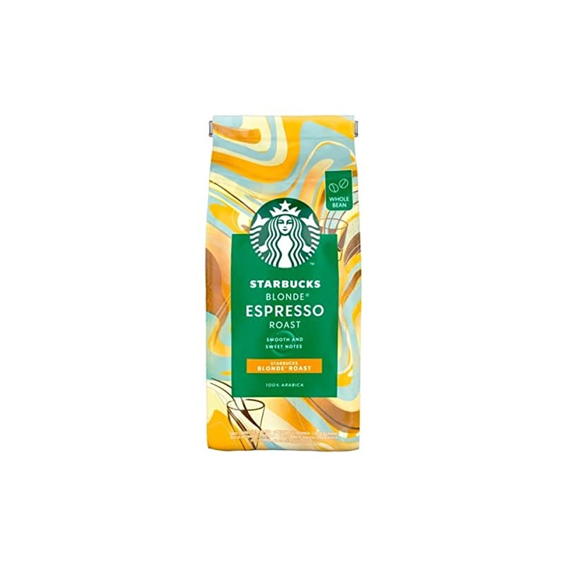 Starbucks Blonde Espresso Roast Whole Coffee Beans, 200g