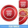 X AUTOHAUX Engine Start Stop Ignition Button Overlay Cover Interior