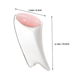 VICASKY Metal Facial Guasha Massage Tool Double End Scraping Board Eye Roller for Face Care Smooth Edges Stylish Design Lightweight Portable for Easy Use